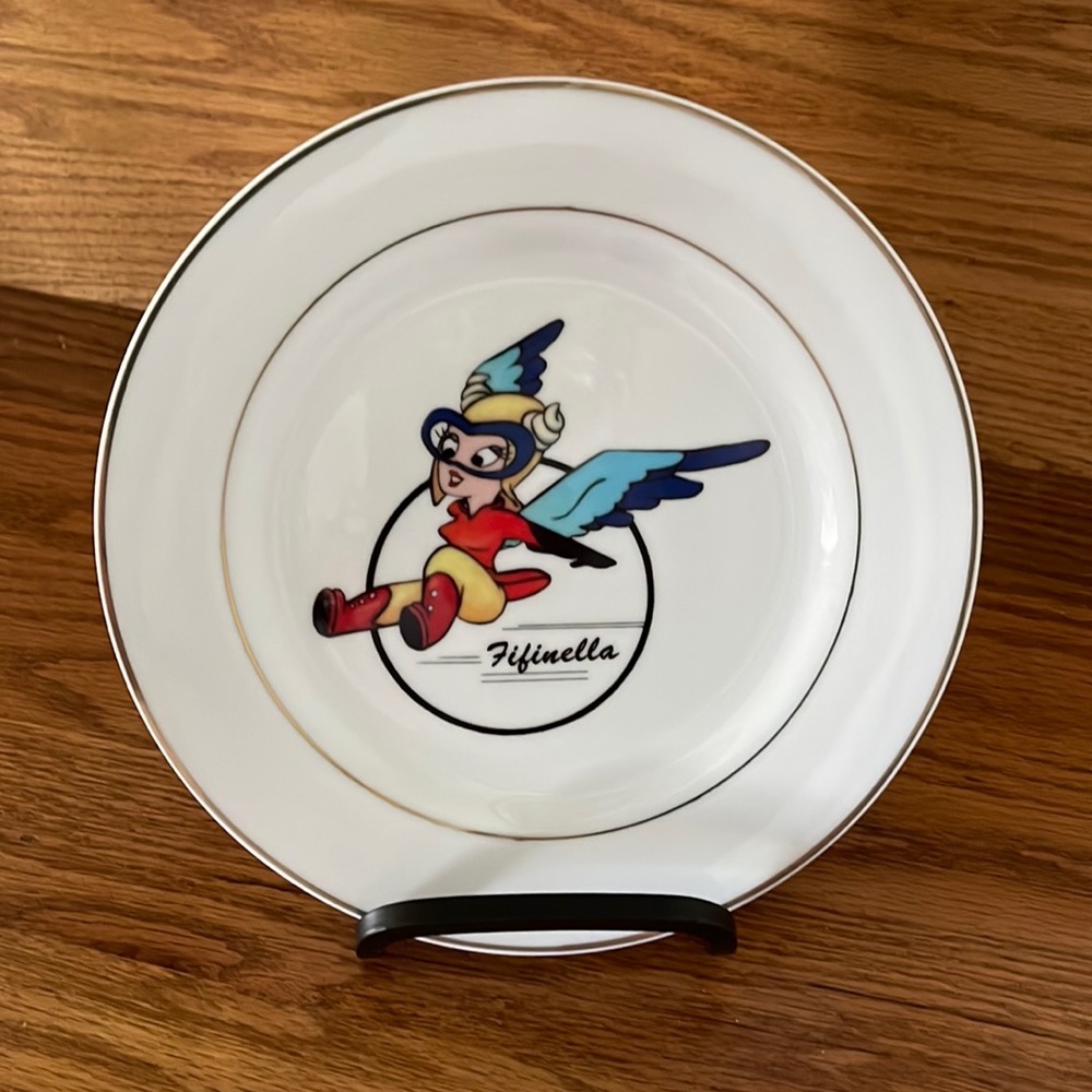 Disney Gremlins Mascot Fifinella WASP Women Air Force Service Pilots 8” Plate